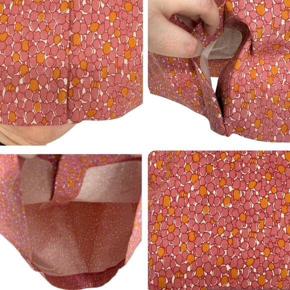 Talbots Floral Print Skirt 8P PETITE Pink Orange Tulip Ditsy Stretch Cotton Slit - Picture 11 of 12